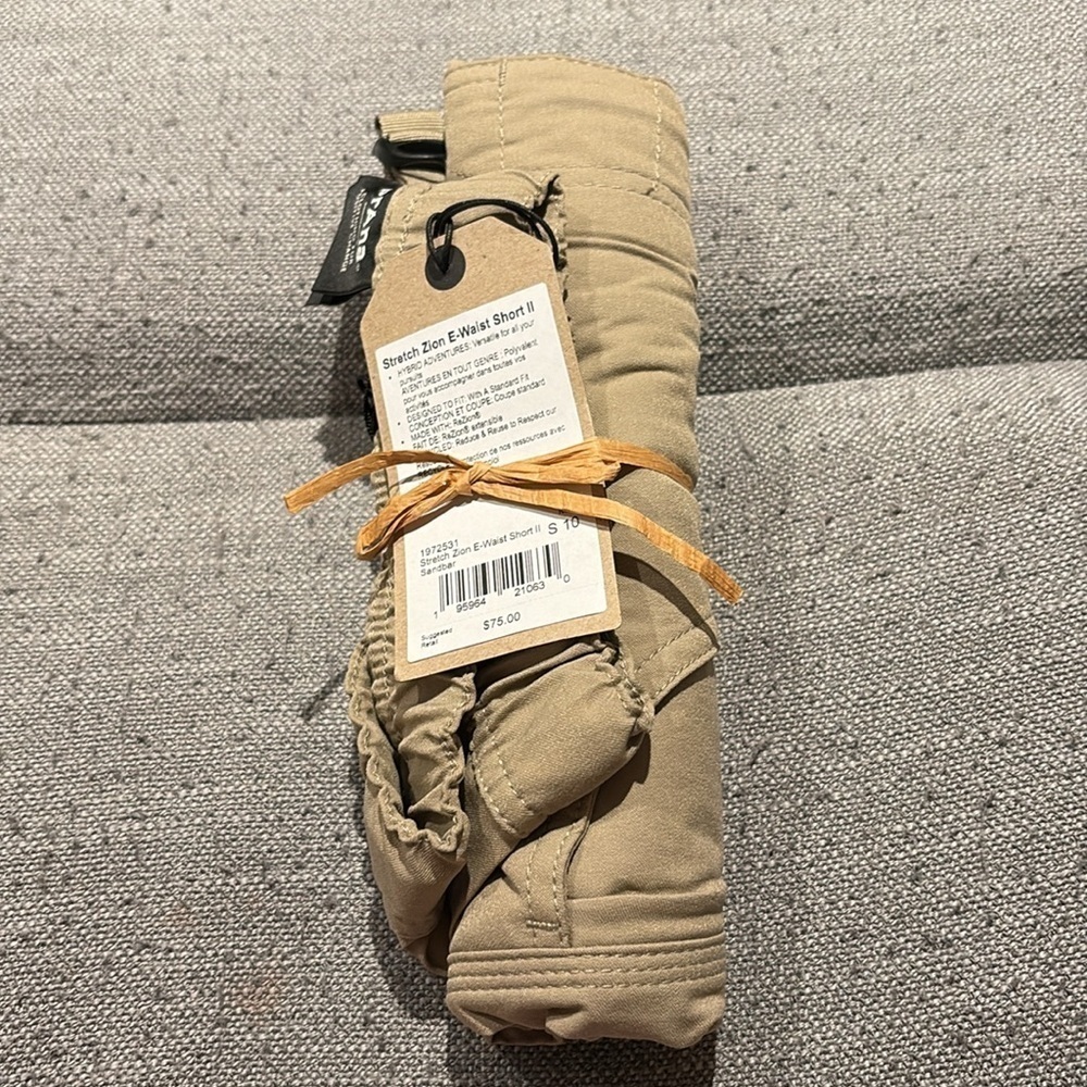NWT Prana Stretch Zion E-Waist Short II in Sandbar Size Small 10” Inseam - Picture 7 of 9
